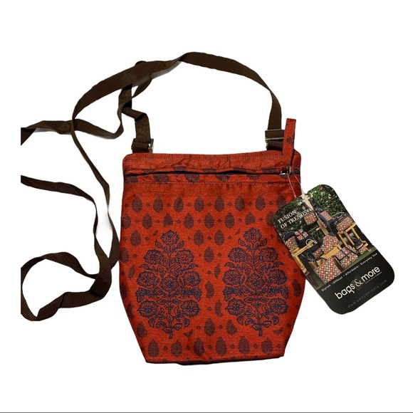 Bags & More Handbags - BAGS & MORE mini cross body bag NWT red pattern new